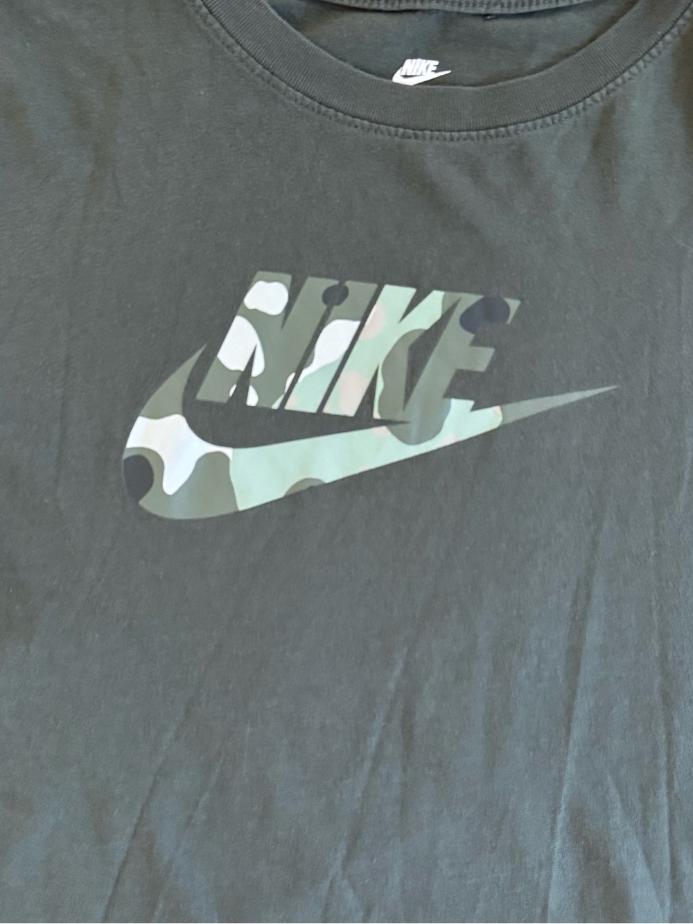 Nike Kids Youth XL Camo Swoosh Hunting Sport Green T-Shirt - Picture 8 of 9